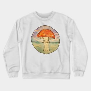 Watercolor Red mushroom Crewneck Sweatshirt